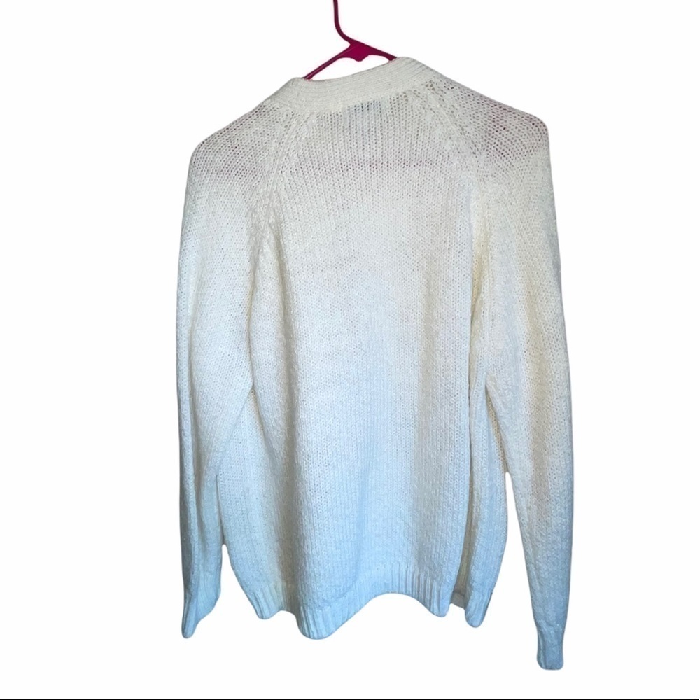 🌻 Partners by Mervyns White/Cream colored open cardigan. Size Large - Picture 4 of 5